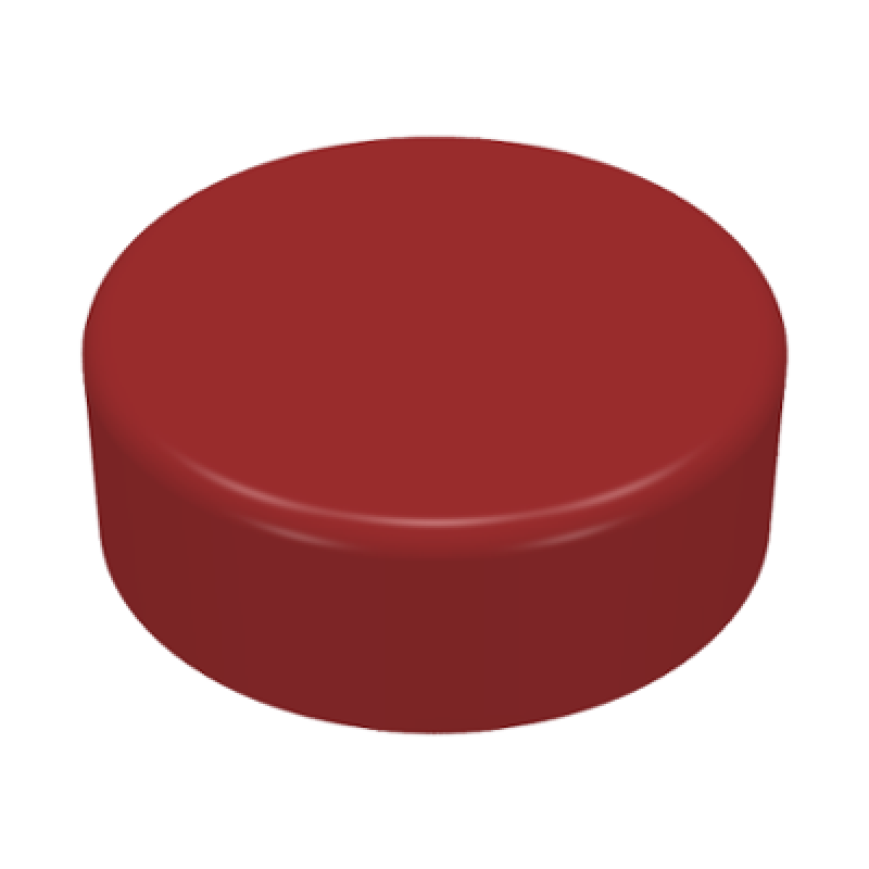 Tegel, Rond 1x1 Dark Red